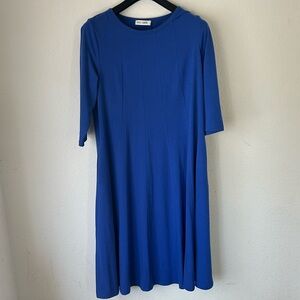 Grace Karin Dress Crew Neck 3/4  Sleeve‎ a Line Loose Midi Dress